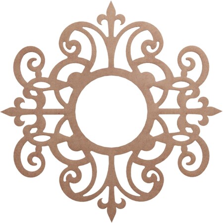 Ekena Millwork Dijon Wood Fretwork Pierced Ceiling Medallion, Wood (Paint Grade), 38"OD x 12 3/8"ID x 3/8"T CMWP38X38X0375DIMF